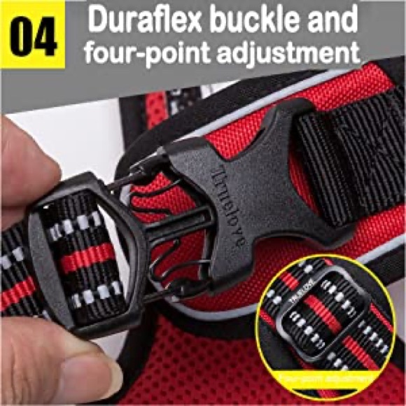 Truelove Adjustable No-Pull Reflective Dog Harness, Black, Small - Picture 14 of 16